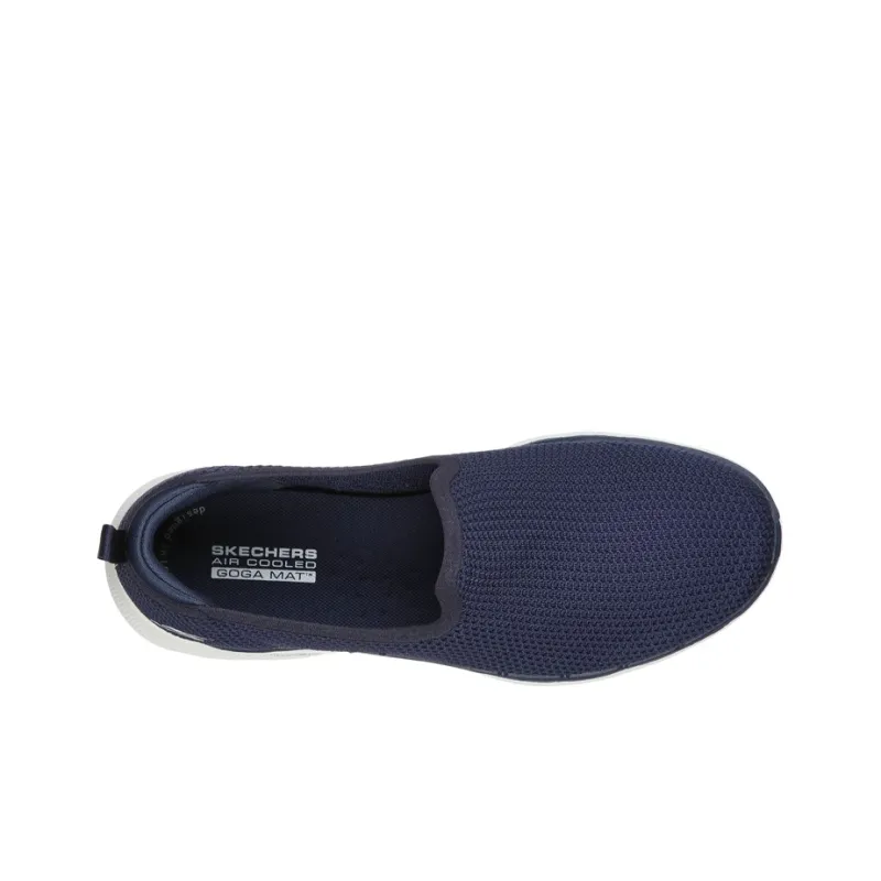 Skechers Go Walk 6 Casual Shoes Women's Low Top Marine Blue/White-3