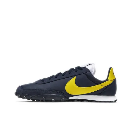 Nike Waffle Racer Casual Shoes Unisex Low-Top Blue/Yellow