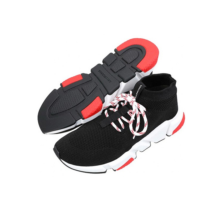 Balenciaga Speed Trainer Lace Up Black Red 2018 POIZON