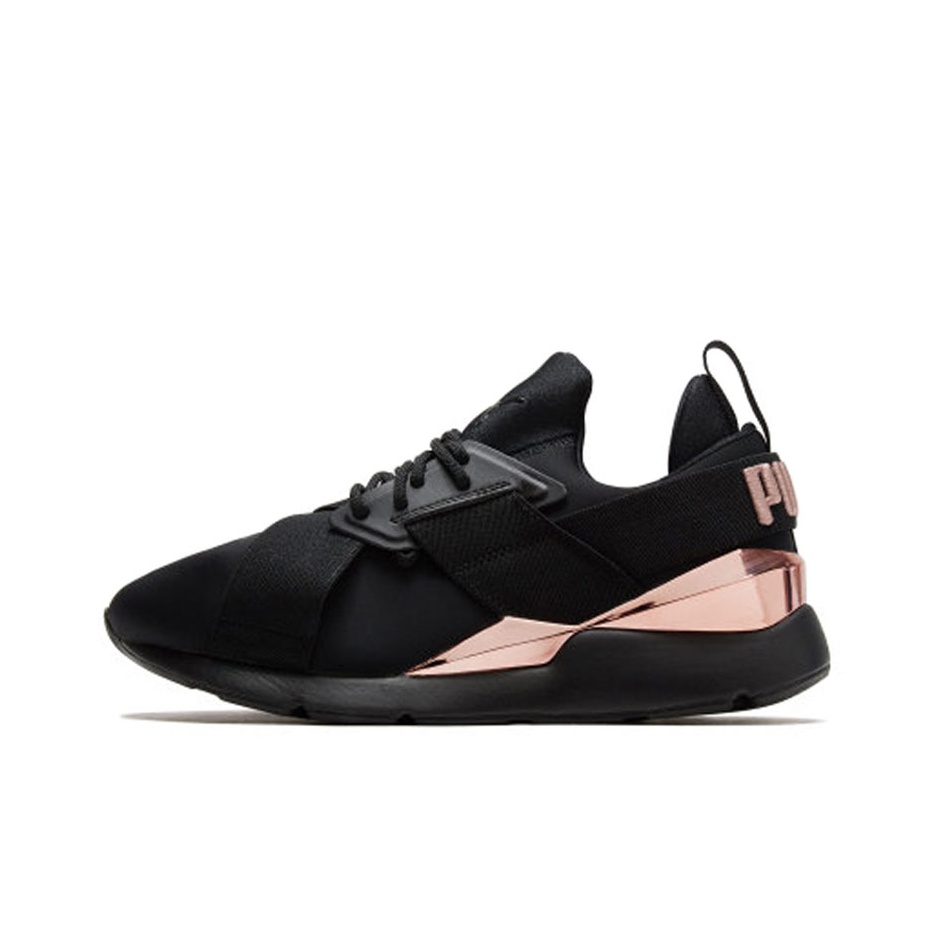 Puma Muse Metal Black Rose Gold Women s US W 7.5