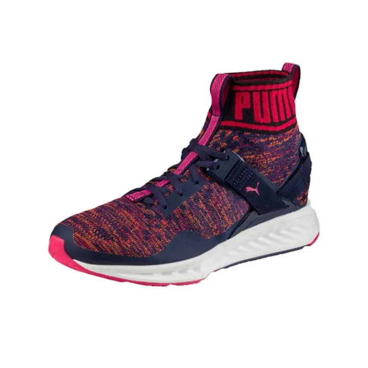 PUMA IGNITE Anti-Slip Wear-Resistant Breathable Lightweight High-Top Casual Shoes Women's Red Black-2