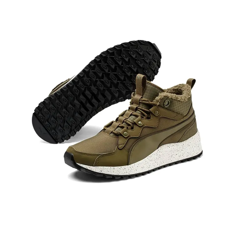 PUMA Pacer Next Sb Wtr Mid Cut Running Shoes Green/White-4