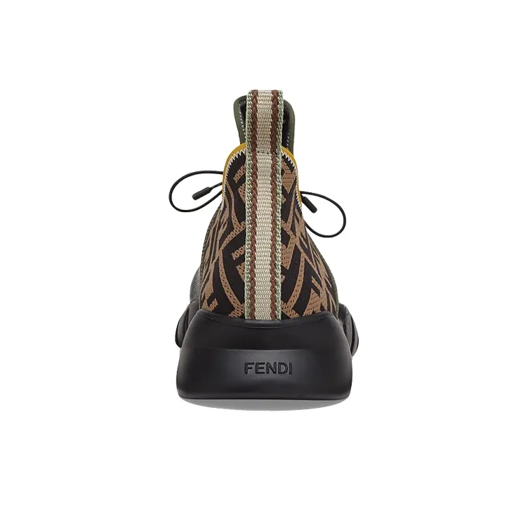 FENDI Mid Top Casual Shoes Men's Black-4