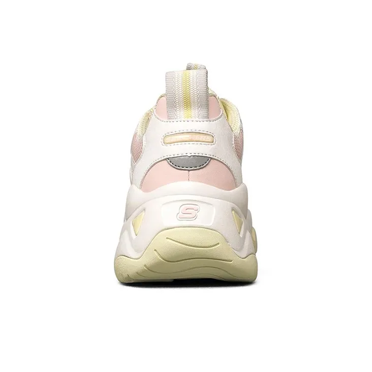 Skechers D'LITES 3.0 3.0 Cushioning Anti-Slip And Wear-Resistant Low-Top Casual Shoes Women's Pink White Yellow-3