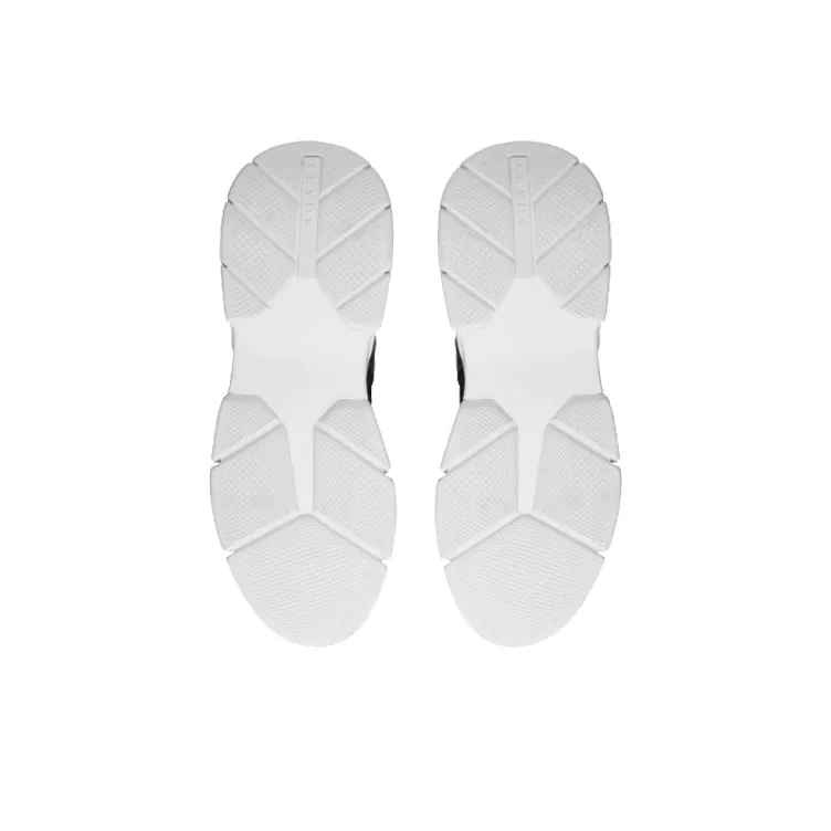PRADA Knit Fabric Sneaker 'Black White'-4