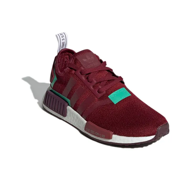 Adidas Nmd R1 Collegiate Burgundy Hi Res Green Women's-2