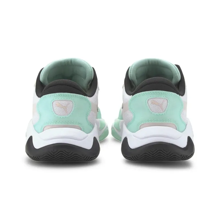 PUMA Storm Plas Tech Durable Cushioning Low-Top Casual Shoes Women's Green-3