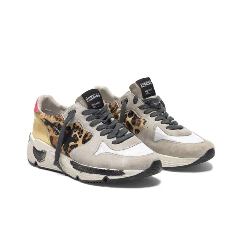 Golden Goose Running Sole Cushioned Wear Resistant Water Resistant Low Top Casual Shoes Women's Gray-2