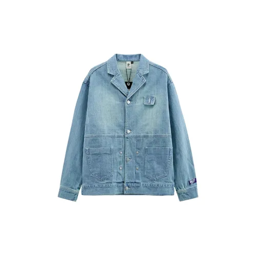 ONIARAI Denim Jackets Men Denim Blue