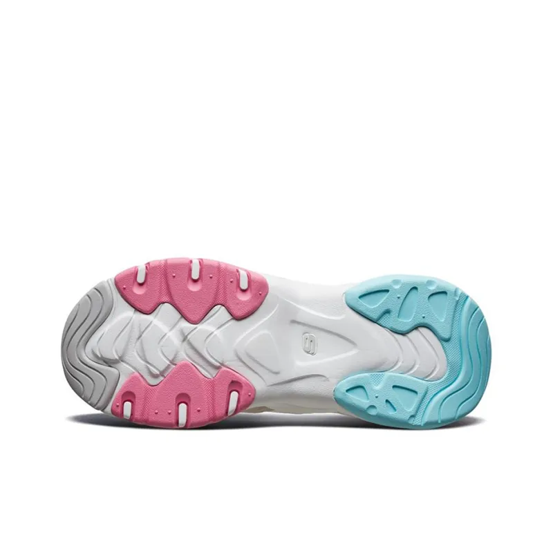 Skechers D'LITES 3.0 Wear Resistant Mid Top Casual Shoes Women's Gray Blue Pink-3