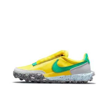 Nike Waffle Racer Crater Yellow Strike Roma Green Women's