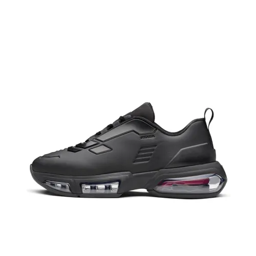 PRADA Collision Casual Blanco Women's Low-Top Black