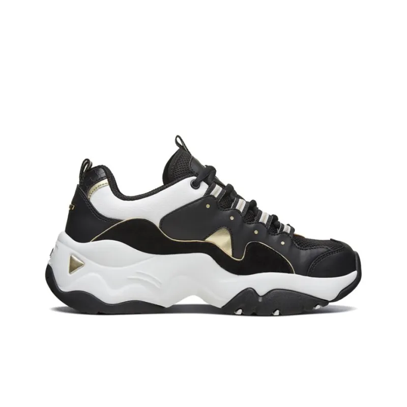 Skechers D'lites 3.0 Sneakers Black/White/Gold Women's-1