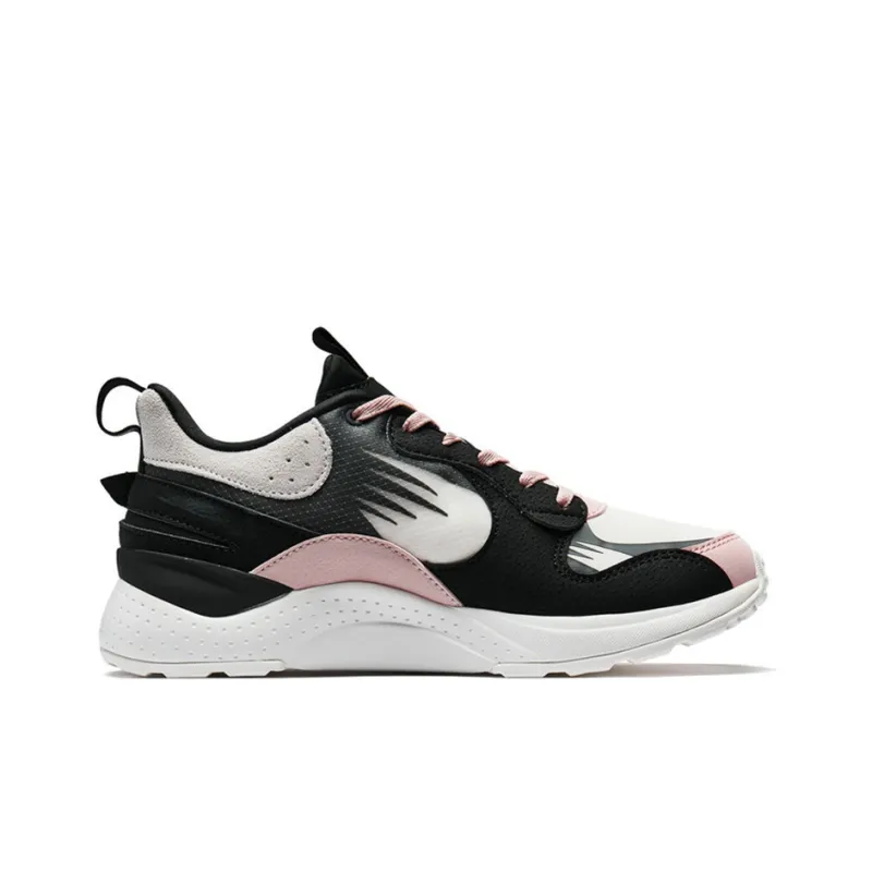 XTEP Casual Shoes Women's Low Top Black/Pink/Red-1