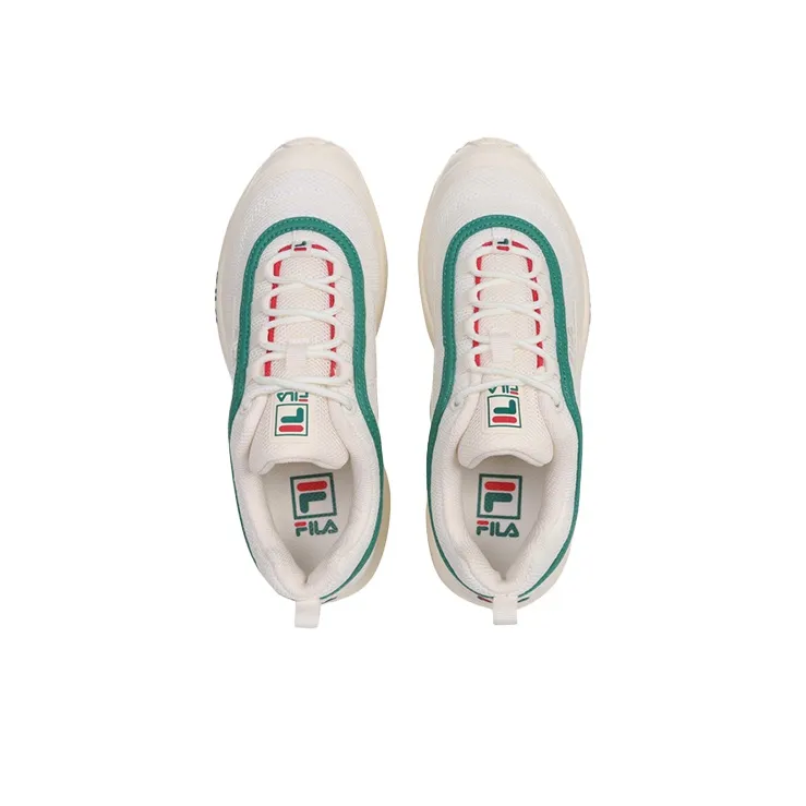 FILA Disruptor Trainer Cushioning Abrasion Resistant Breathable Low Top Casual Shoes Unisex White Green-2