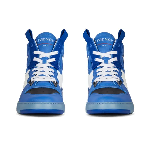 Givenchy Casual Shoes Men High Top White/Blue Color-3