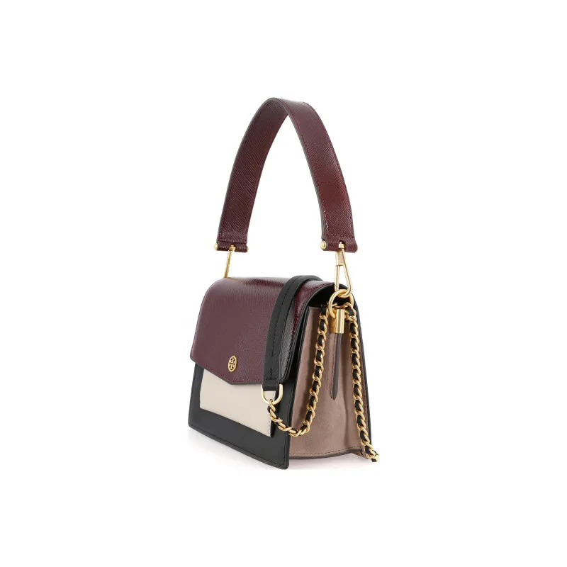 TORY BURCH Robinson Cow Leather Crossbody One Shoulder Handbag Medium Size Women's Burgundy-1