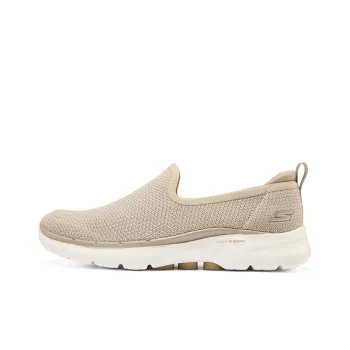 Skechers Go Walk 6 Breathable Low Top Casual Shoes Women's Natural