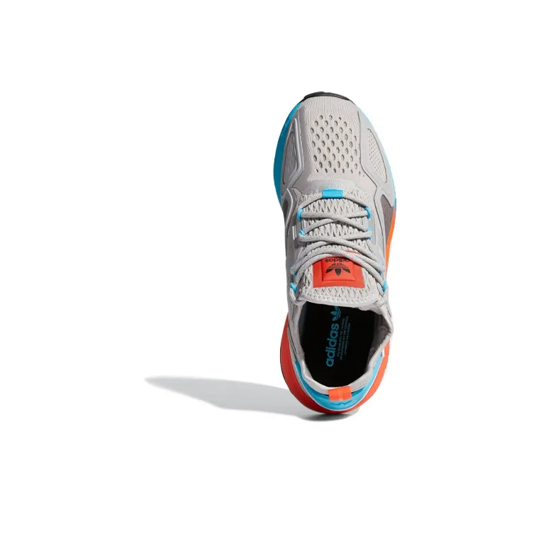 Adidas Zx 2K Boost Grey Two Signal Cyan Women's-5