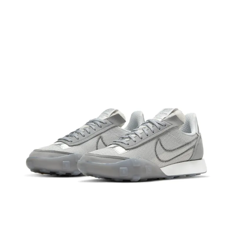 Nike Waffle Racer 2X Cushioning Breathable Lightweight Low Top Casual Shoes GS Gray White-2