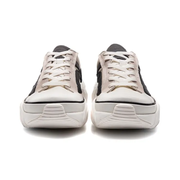 LiNing Wave Anti-Slip Wear-Resistant Breathable Coverage Balance Low-Top Casual Shoes Men's Mist White-3