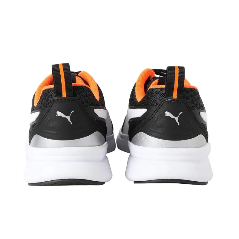 PUMA Flex Essential Casual Shoes Women's Low-Top Black/Orange/White-3