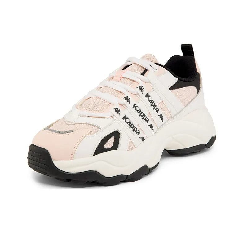 Kappa Breathable Lightweight Low-Top Casual Shoes Unisex Pink White Black-1