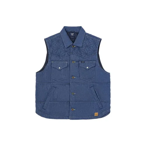 Lee X LINE Co-branded Series Vests Men Medium Dark Blue