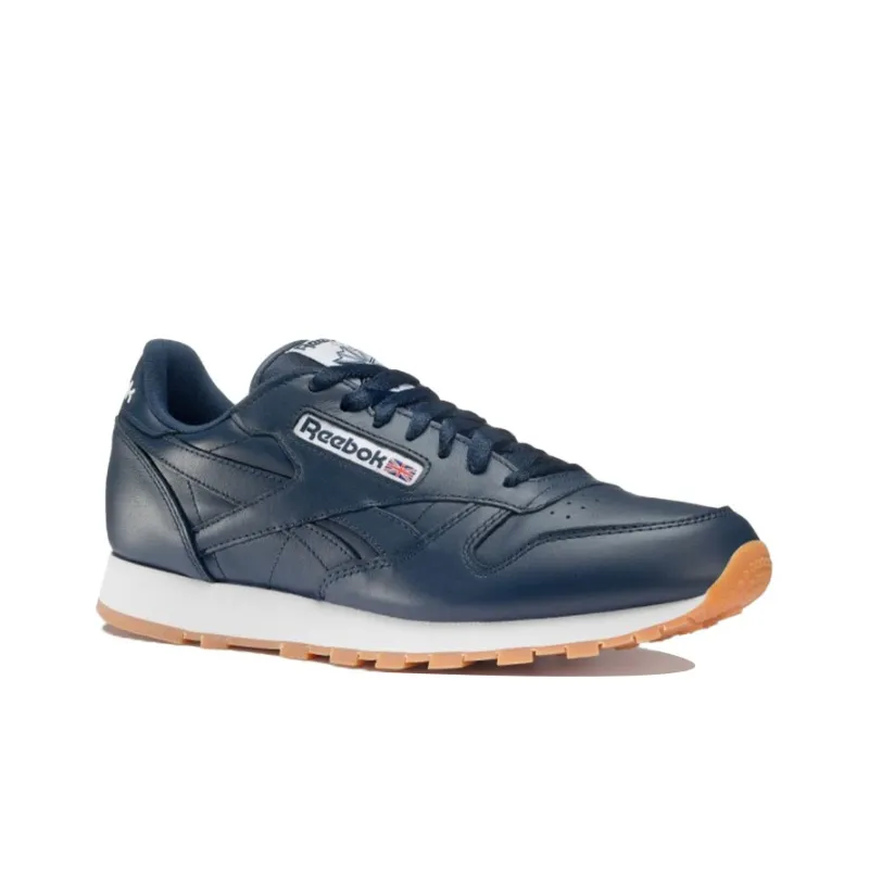 Reebok Classic Leather Gum Low-Top Casual Shoes Men's Marine Blue-2
