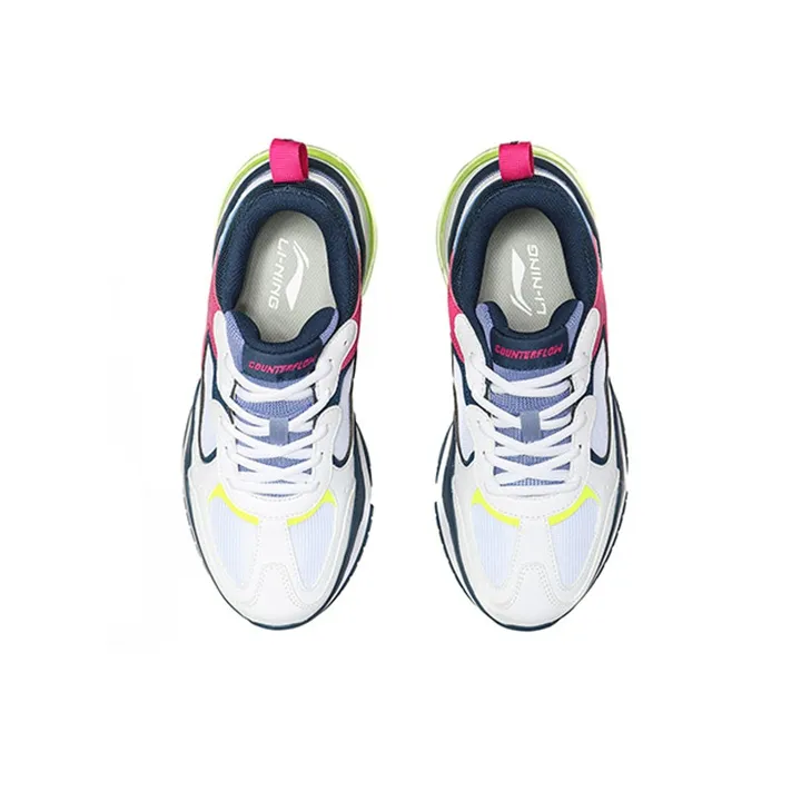 LiNing CF Neon Source Non slip Lightweight Low Top Casual Shoes Women's-3