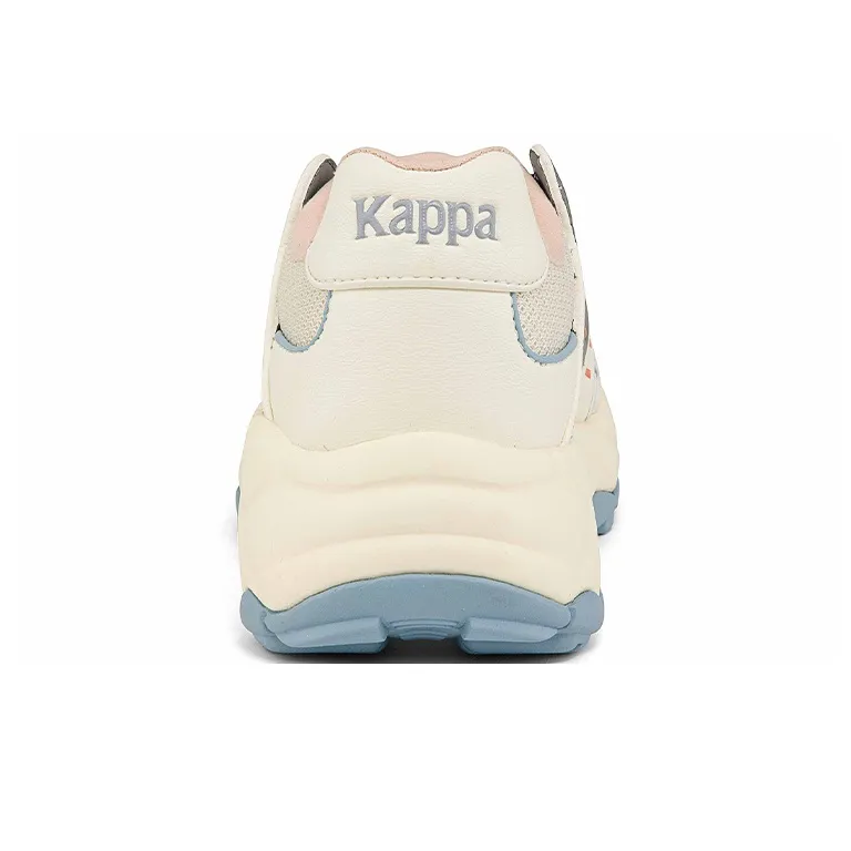 Kappa Breathable Low-Top Casual Shoes Unisex White Gray Pink-3