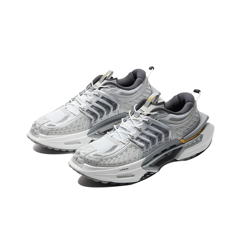 LiNing Casual Shoes Men Low Top Gray/White-2