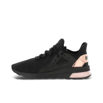 PUMA Electron Street Metallic Cushioning Wear-Resistant Low-Top Casual Shoes Women's Black