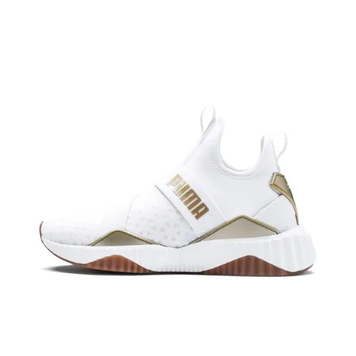 PUMA Defy Casual Shoes Women's Mid-Top White/Gold