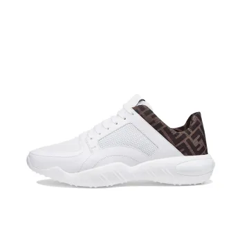 FENDI Anti-Slip Wear-Resistant Low-Top Athletic Shoes Men's White
