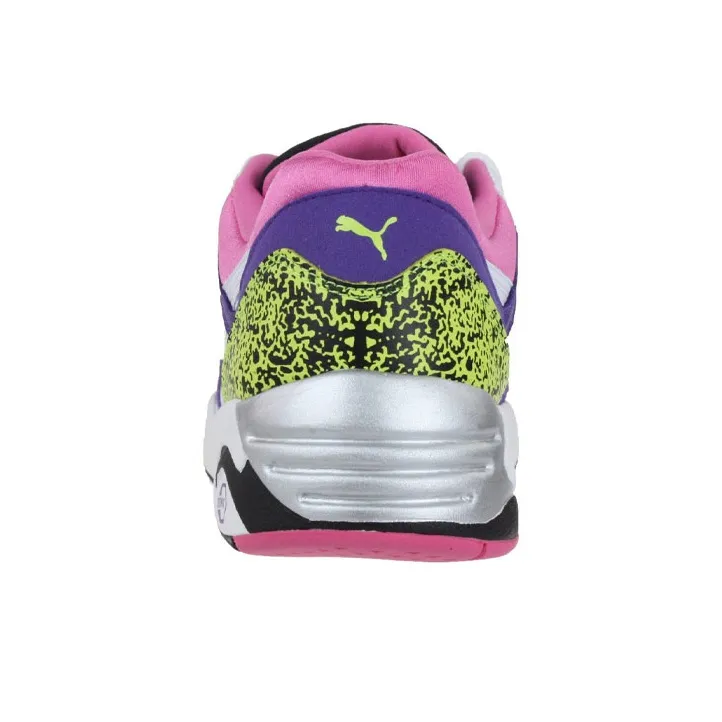 PUMA R698 Trinomic Cushioning Wear-Resistant Low-Top Casual Shoes Men's White Purple Pink Multicolor-3