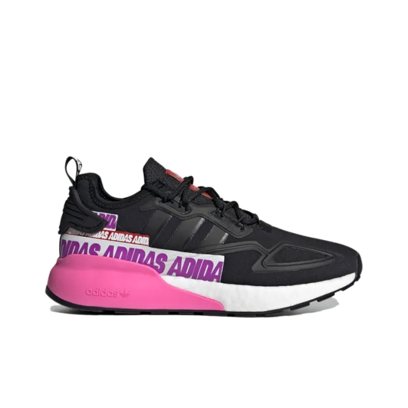 Adidas Originals Zx 2K Boost 'Wordmark Heel Stripe Black Pink' Women's-1