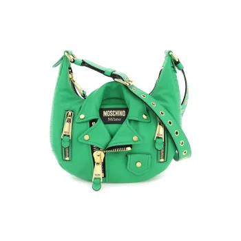 MOSCHINO Nappa Leather Handbag Shoulder Bag Women's Green