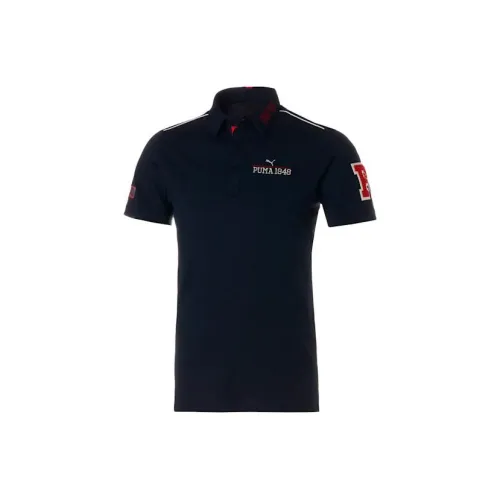 PUMA CLOUD9 GRAPHIC Polo Shirts Men Marine Blue