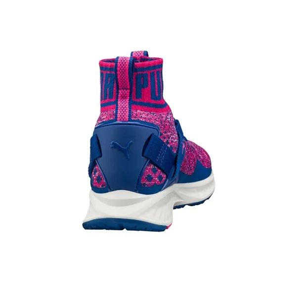 PUMA IGNITE Evoknit Anti-Slip And Wear-Resistant Lightweight High-Top Casual Shoes Women's Pink Blue-3