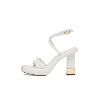 FENDI Baguette One Strap Sandals Women's White