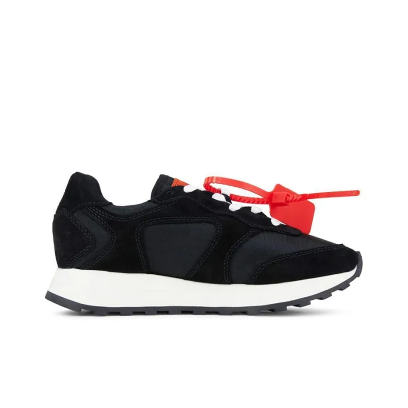 OFF WHITE Suede Runner Black Women's-2
