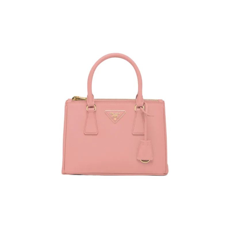 PRADA Galleria Killer Bag Leather Shoulder Bag Crossbody Bag Handbag Small Size Women's Pink-0