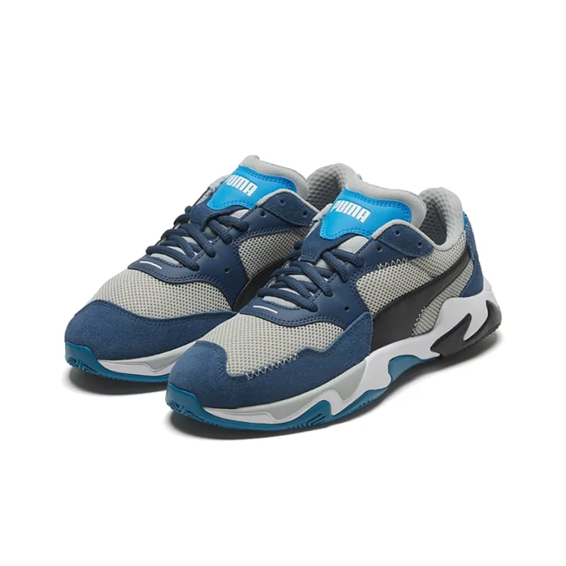 PUMA Storm Stitching 'Gray Dark Blue White'-2
