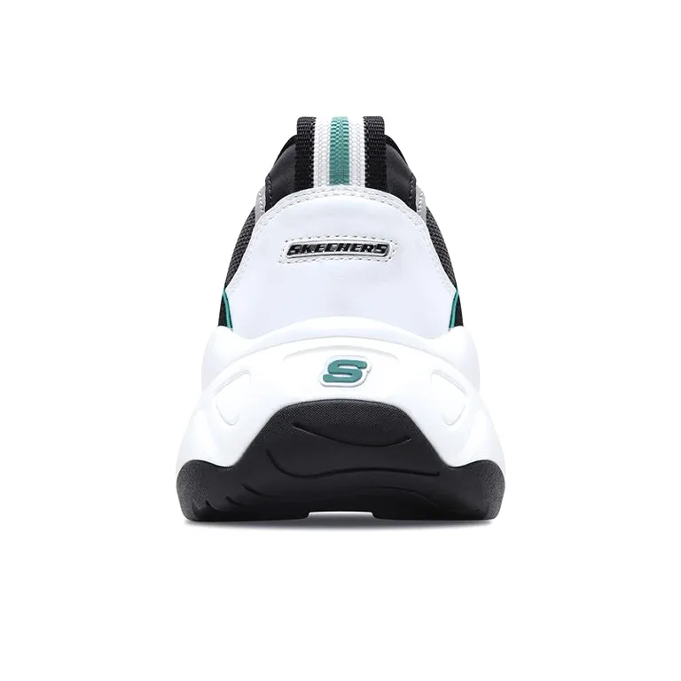 Skechers D'Lites 3.0 Low Running Shoes Black/White/Green-3
