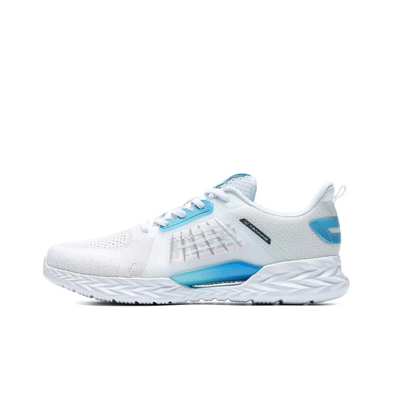 361° QU!KFOAM Cushioning Anti Slip And Wear Resistant Low Top Sports Casual Shoes Men's White Blue-0