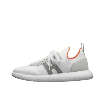 HERMES Crew Anti-Slip Wear-Resistant Low-Top Casual Shoes Men's White
