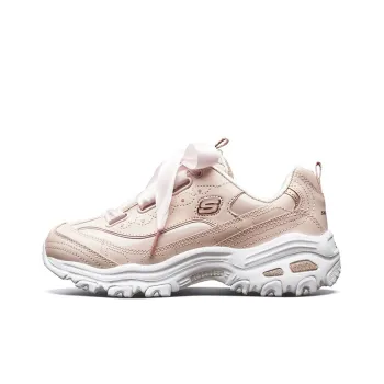 Skechers D'LITES Cushioned Breathable Slip Resistant Low Top Casual Shoes Women's Light Pink