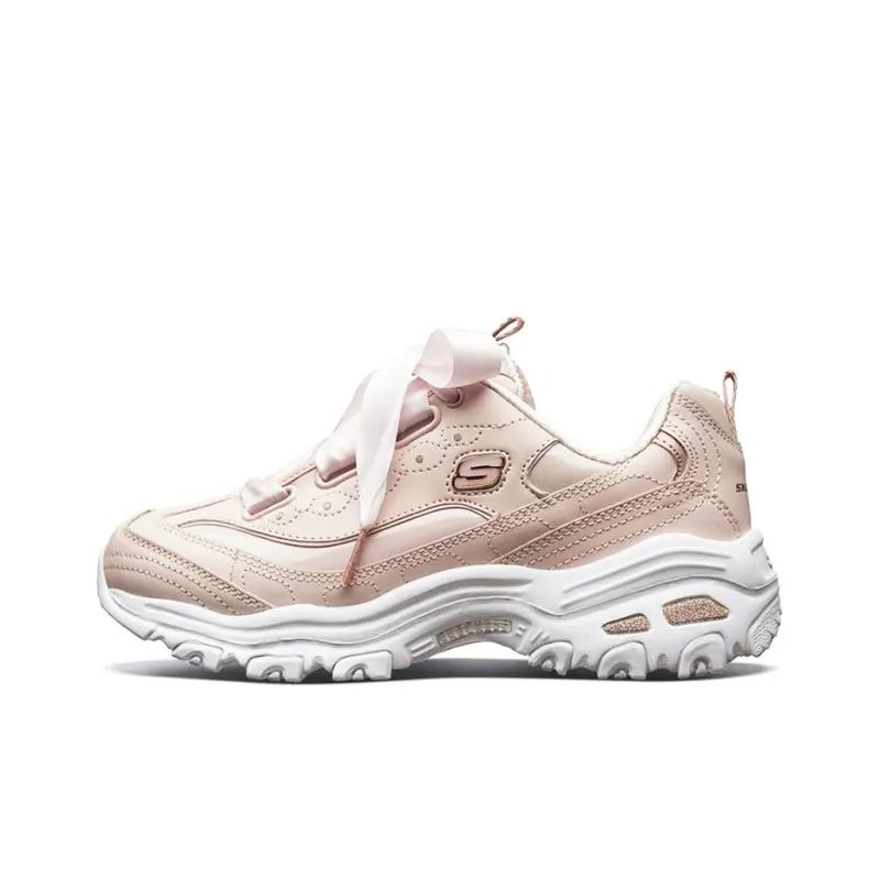 Skechers D'LITES Cushioned Breathable Slip-Resistant Low-Top Casual Shoes Women's Light Pink-0