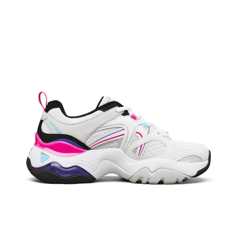 Skechers D Lites 3.0 Air Low Top Running Shoes White/Black/Pink Women's-1